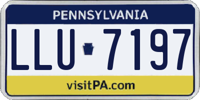 PA license plate LLU7197