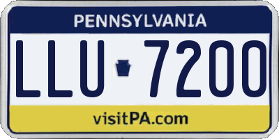 PA license plate LLU7200