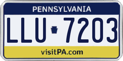 PA license plate LLU7203