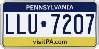 PA license plate LLU7207