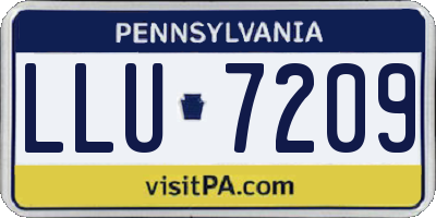 PA license plate LLU7209