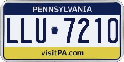 PA license plate LLU7210