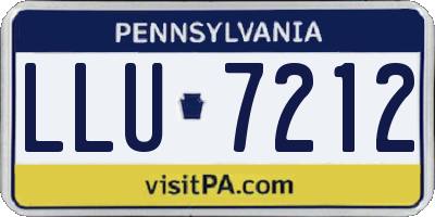 PA license plate LLU7212