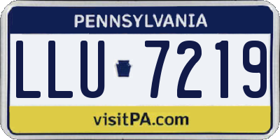 PA license plate LLU7219
