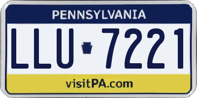 PA license plate LLU7221