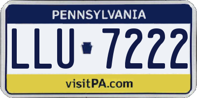 PA license plate LLU7222