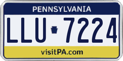 PA license plate LLU7224