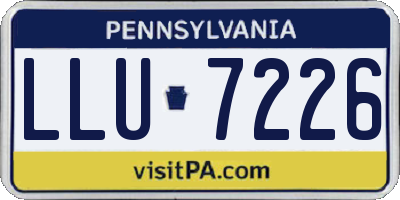 PA license plate LLU7226