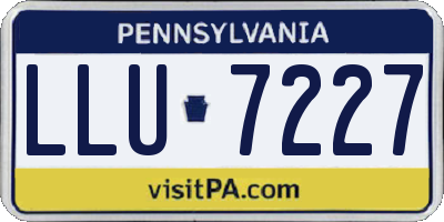 PA license plate LLU7227