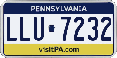 PA license plate LLU7232