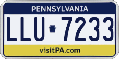 PA license plate LLU7233