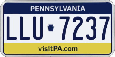 PA license plate LLU7237