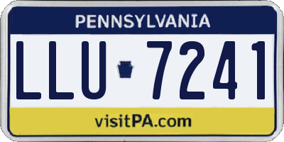 PA license plate LLU7241