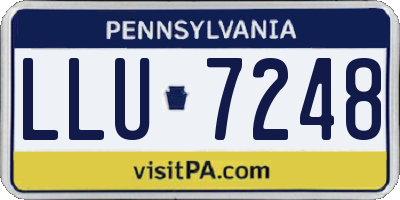 PA license plate LLU7248