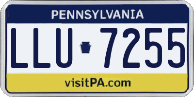 PA license plate LLU7255