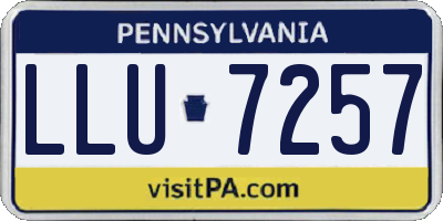 PA license plate LLU7257