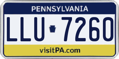PA license plate LLU7260