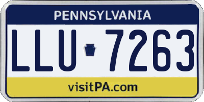 PA license plate LLU7263