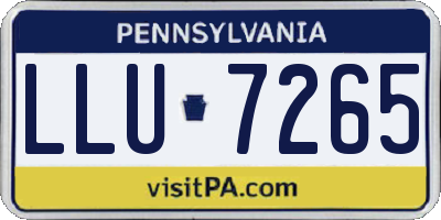 PA license plate LLU7265