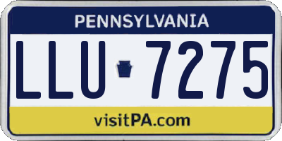 PA license plate LLU7275