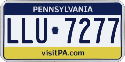 PA license plate LLU7277