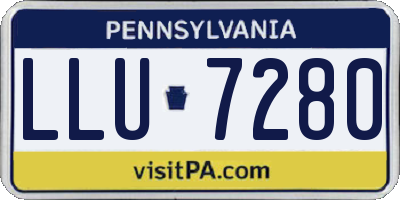 PA license plate LLU7280