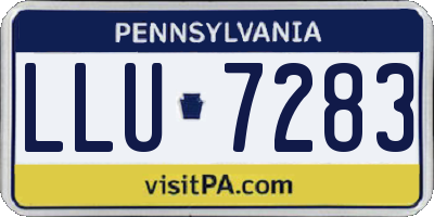PA license plate LLU7283