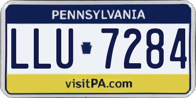 PA license plate LLU7284
