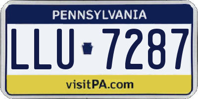 PA license plate LLU7287