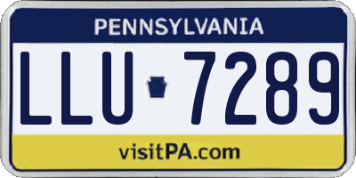 PA license plate LLU7289