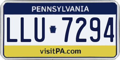 PA license plate LLU7294