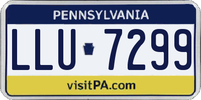 PA license plate LLU7299