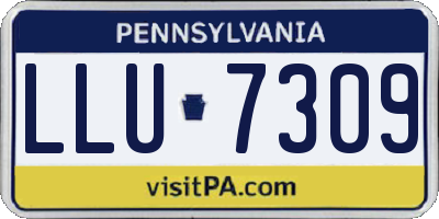 PA license plate LLU7309