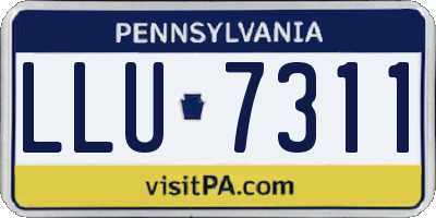 PA license plate LLU7311