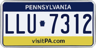 PA license plate LLU7312