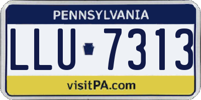 PA license plate LLU7313
