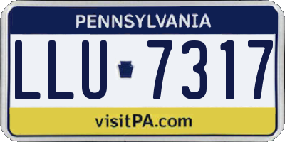 PA license plate LLU7317