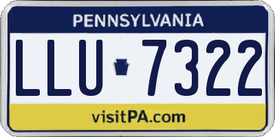 PA license plate LLU7322