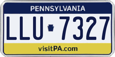 PA license plate LLU7327