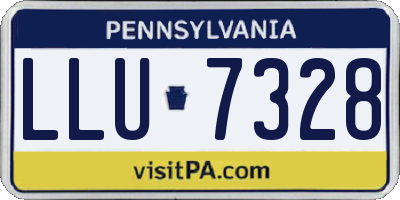 PA license plate LLU7328