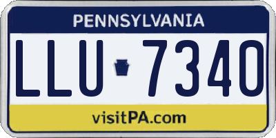 PA license plate LLU7340