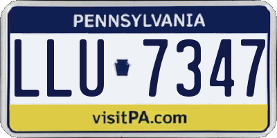 PA license plate LLU7347