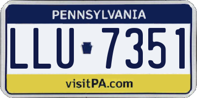 PA license plate LLU7351