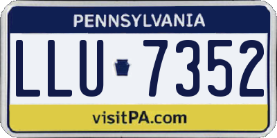 PA license plate LLU7352