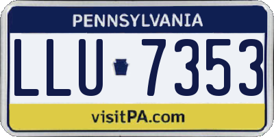 PA license plate LLU7353