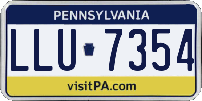 PA license plate LLU7354