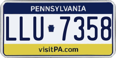 PA license plate LLU7358