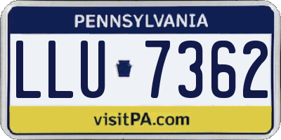PA license plate LLU7362