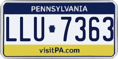 PA license plate LLU7363
