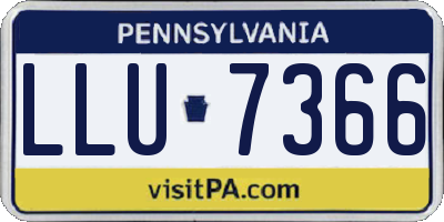 PA license plate LLU7366